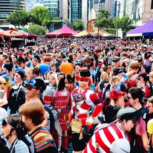 Image similar to where's waldo at comic con