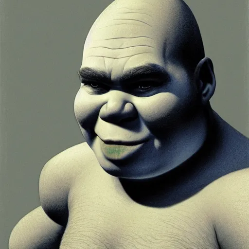 Prompt: shrek, extremely sensual, hyperrealistic, portrait drawn by jean - leon gerome