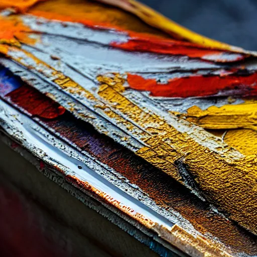 Prompt: Paint Pour , weathered paint, detailed, 8k hd dof