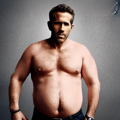 Image similar to Obese Ryan Reynolds 4k hd