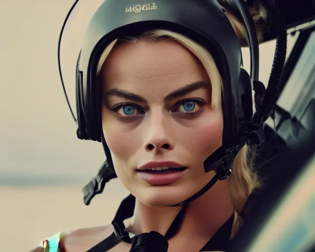 Image similar to a photo of margot robbie in the air jumping from a helicopter, hyper realistic faces, beautiful eyes, cinematic, long shot, hyper detailed, 8 5 mm photograph, 8 k resolution, film still, sharp lens, wide lens