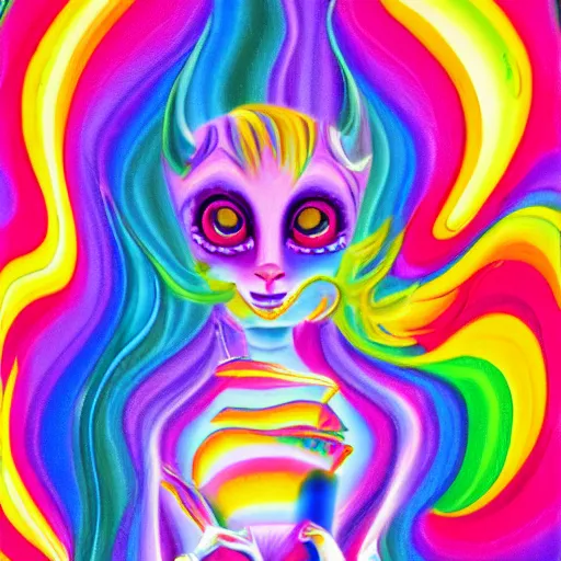 Image similar to evil lisa frank paintings