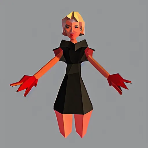 Image similar to low - poly sabrina spellman in a nintendo 6 4 game