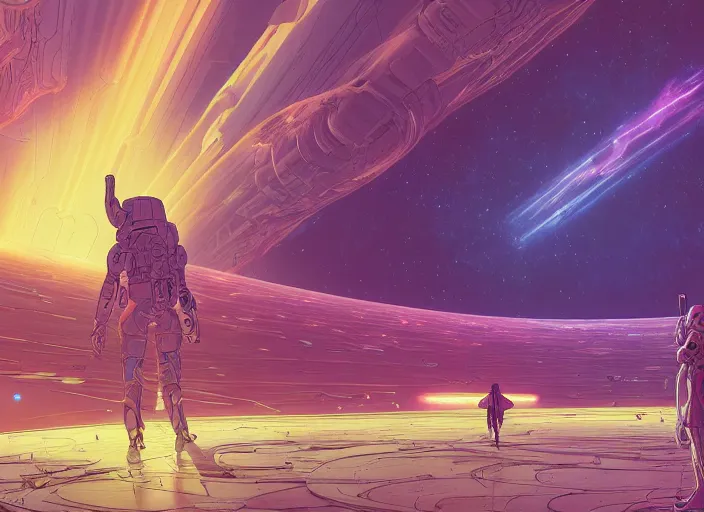 Prompt: inside the empty nebula, wide view of the vast space. sharp focus, cinematic pose, cinematic lighting, unreal engine render. art by josan gonzales and moebius and deathburger.