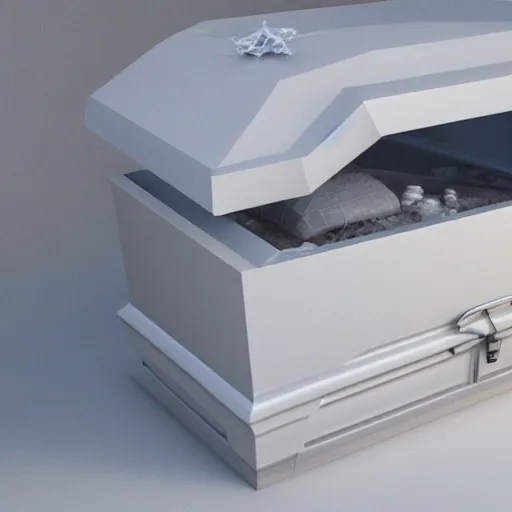 Image similar to a cryosleep casket, 3 d render, octane, ray tracing, ultra high resolution, ultra detailed, photorealistic, 8 k