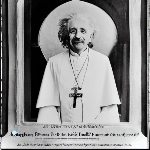 Prompt: albert einstein as a pope