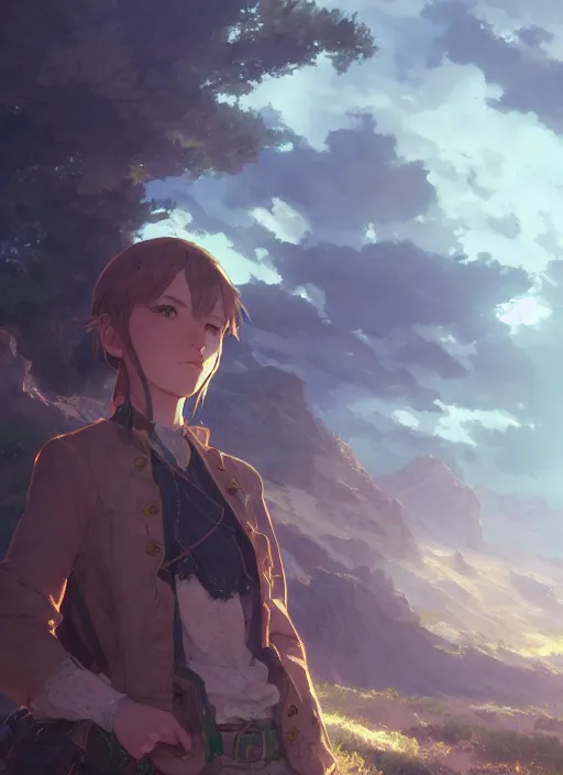 Image similar to a portrait of the emerald herald in the desert, intricate, tone mapped, ambient lighting, highly detailed, digital painting, concept art, sharp focus, by makoto shinkai and akihiko yoshida and hidari and wlop