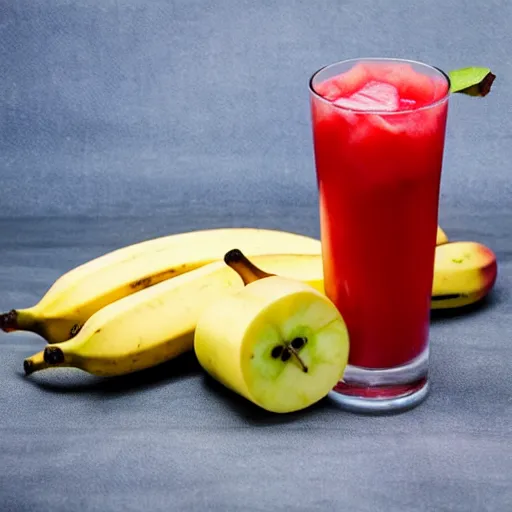 Image similar to combination of apple and banana and watermelon