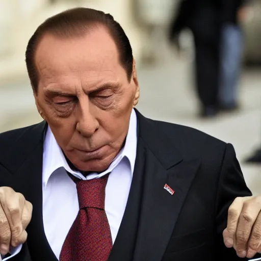 Image similar to Silvio Berlusconi sniffing cocaine