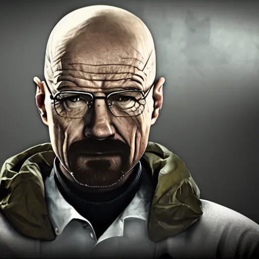 Image similar to walter white in rainbow six siege, 4 k, highly detailed