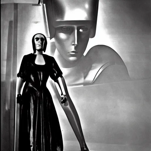 Prompt: Brigitte Helm as Maria in the film Metropolis by Fritz Lang reimagined by Industrial Light and Magic