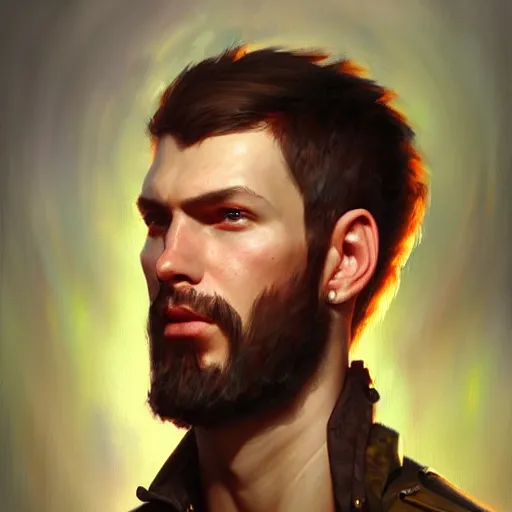 Prompt: a _ fantasy _ style _ portrait _ painting _ of _ hunter _ oil _ painting _ unreal _ 5 _ daz. _ rpg _ portrait _ extremely _ detailed _ artgerm _ greg _ rutkowski _ greg