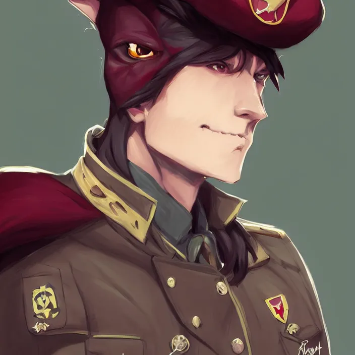 Image similar to beautiful portrait commission of a male furry anthro!!! bat shark wearing military clothes and a maroon beret. Active Warzone with explosions Atmospheric. Character design by charlie bowater, ross tran, artgerm, and makoto shinkai, detailed, inked, western comic book art