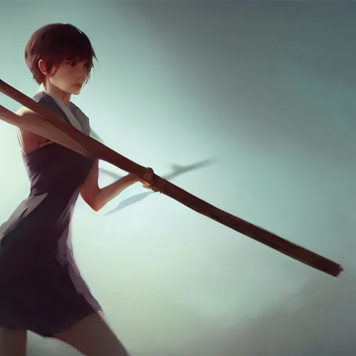 Image similar to long wooden stick, no background. 4 k, concept art, by wlop, ilya kuvshinov, artgerm, krenz cushart, greg rutkowski, pixiv. sharp focus, volumetric lighting, cinematic lighting, studio quality