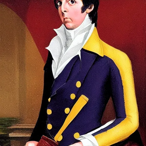 Image similar to regency era painting of paul mccartney