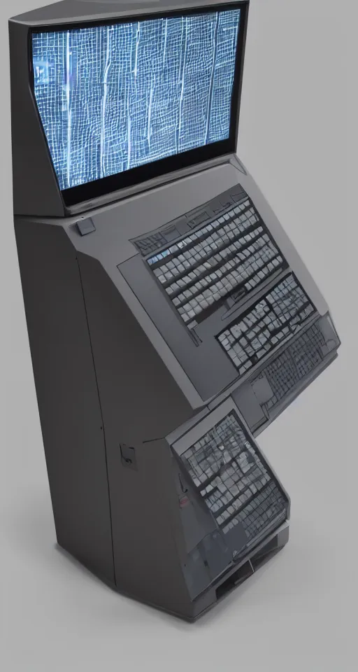 Image similar to A giant computer with a 404 error code, by Emiliano Ponzi, by Chris Ware, neogeo, criterion collection, concept art, hyper realism, unreal engine