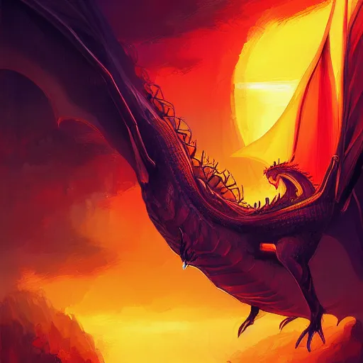 Prompt: dragon by alena aenami