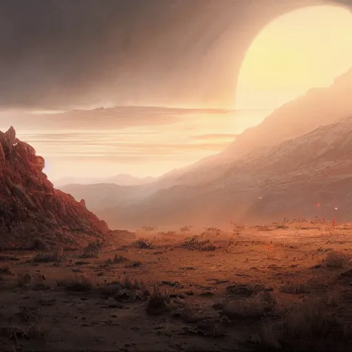 Image similar to gate to hell in the plains with red sky and meteors, volumetric lighting, 8 k octane beautifully detailed render, post - processing, extremely hyper - detailed, intricate, epic composition, cinematic lighting, masterpiece, trending on artstation, detailed detailed detailed, masterpiece, stunning art by anders zorn, wonderful masterpiece by greg rutkowski, beautiful cinematic light,