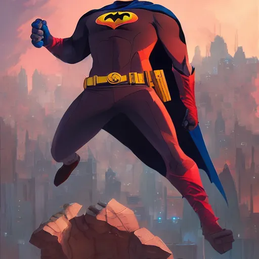 Image similar to hero world batman, behance hd by jesper ejsing, by rhads, makoto shinkai and lois van baarle, ilya kuvshinov, rossdraws global illumination