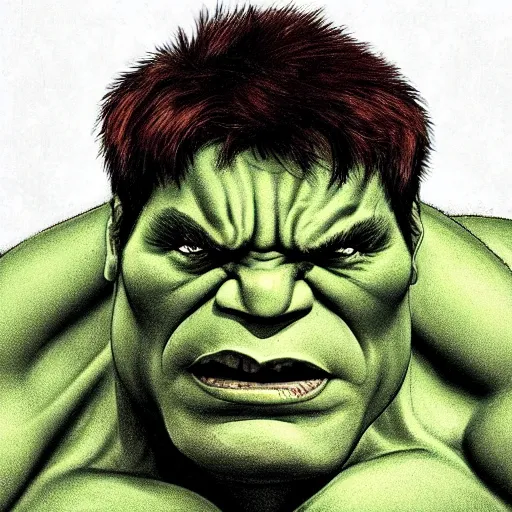 Image similar to hyper realistic image of hulk with love and flowers