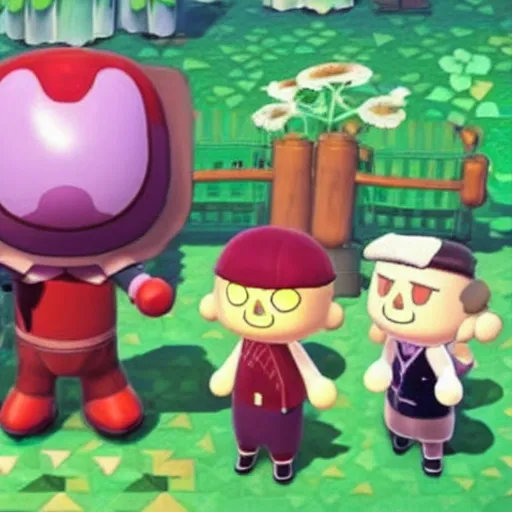 Prompt: magneto as a character in animal crossing