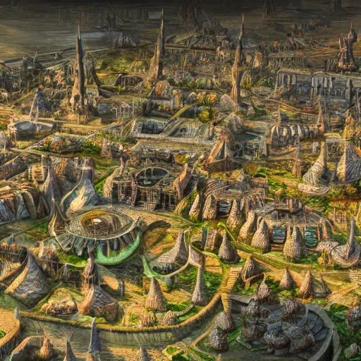 Prompt: elven city, highly detailed, 4k, HDR, award-winning, close up cinematic