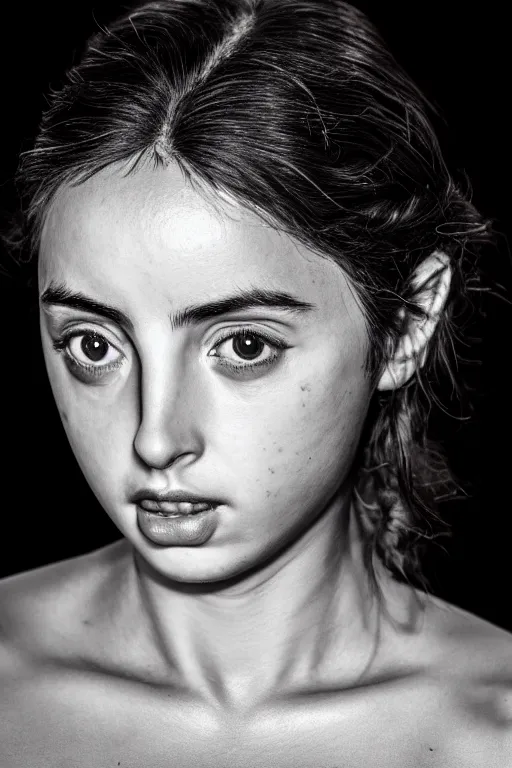 Image similar to ultra realistic clay head of ana de armas on black background, highly detailed, real, canon 5 d