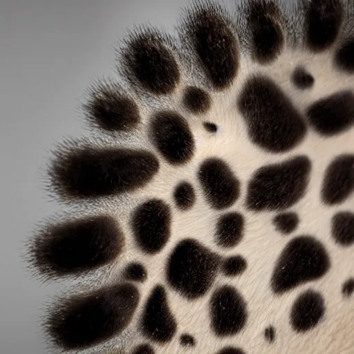 Prompt: an extreme close up photograph of a cat's paw. photography. high resolution