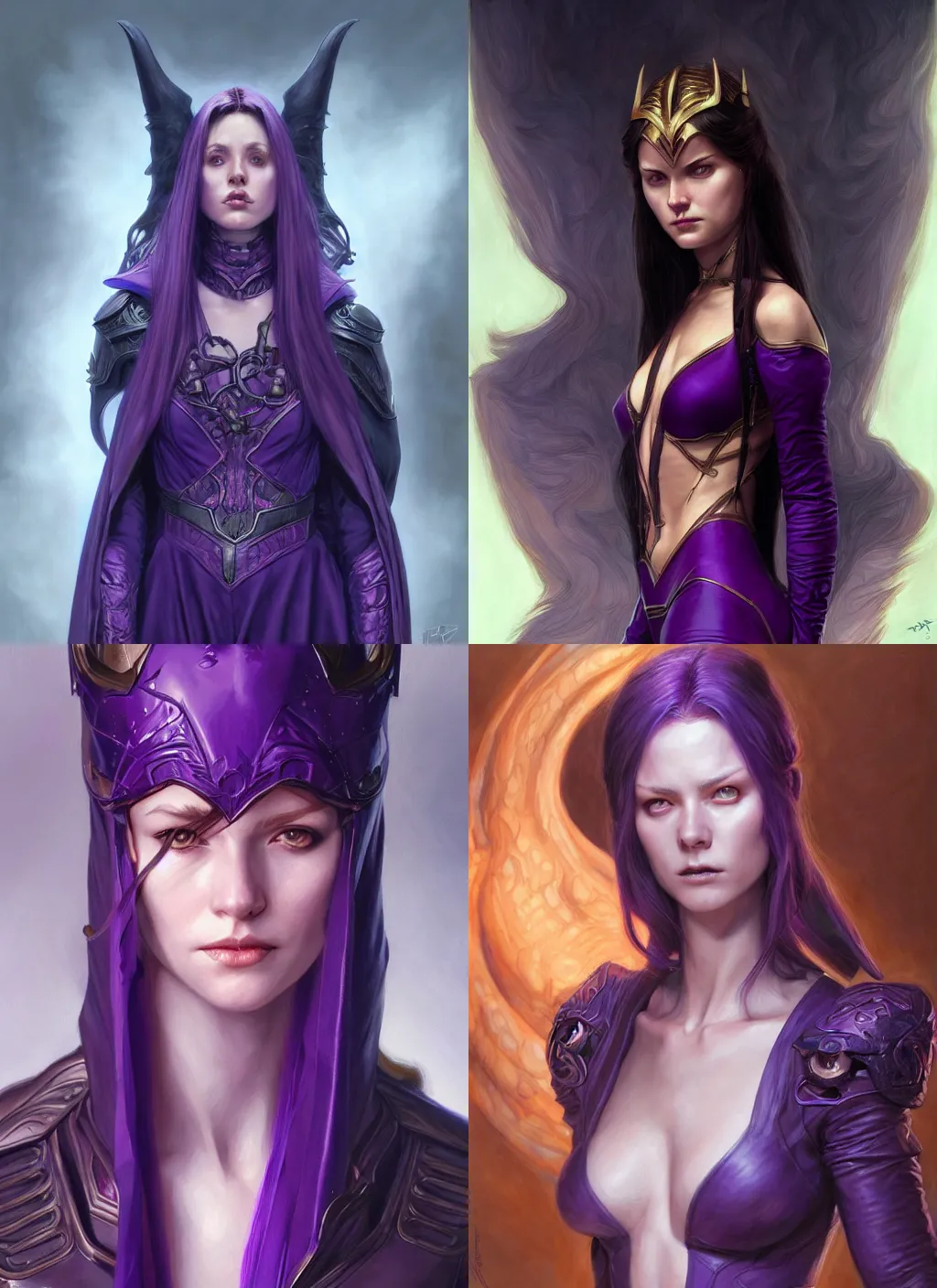 Prompt: lydia, fierce wizard, brilliant royal purple, digital artwork by artgerm and lily abdullina, wpol and sarasti, donato giancola and android jones, artstation