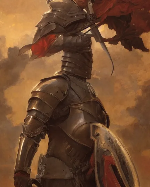 Prompt: a strong and handsome knight, oil painting, by Edgar Maxence and Ross Tran and Michael Whelan and greg rutkowski