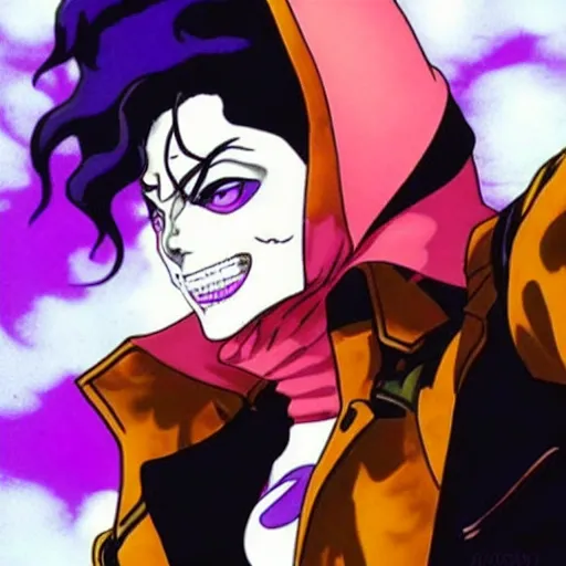 Image similar to michael jackson in jojo bizarre adventure