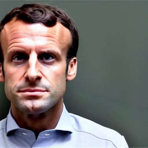 Prompt: Emmanuel macron mugshot