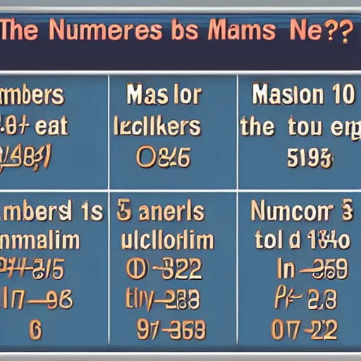 The numbers mason what do they mean stable diffusion openart