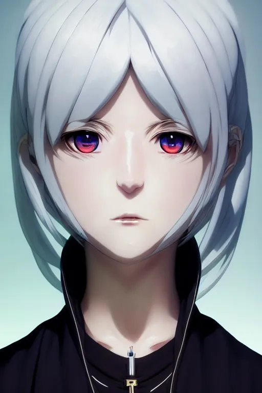 Image similar to portrait Anime cyborg girl in nun clothes, holy church Warhammer 40000, cute-fine-face, white-hair pretty face, realistic shaded Perfect face, fine details. Anime. realistic shaded lighting by Ilya Kuvshinov katsuhiro otomo ghost-in-the-shell, magali villeneuve, artgerm, rutkowski, WLOP Jeremy Lipkin and Giuseppe Dangelico Pino and Michael Garmash and Rob Rey