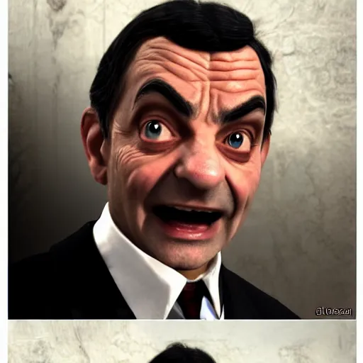 Prompt: mr bean in skyrim