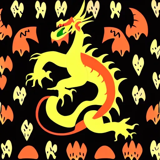 Image similar to vector art of welsh dragon and panda mixed, intercrossed, chimera, adobe illustrator