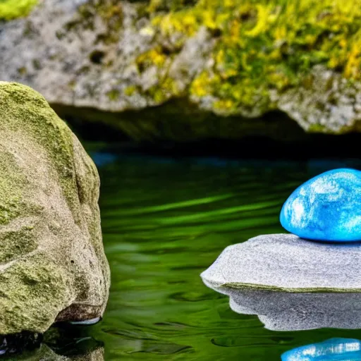 Image similar to a rock made out of water