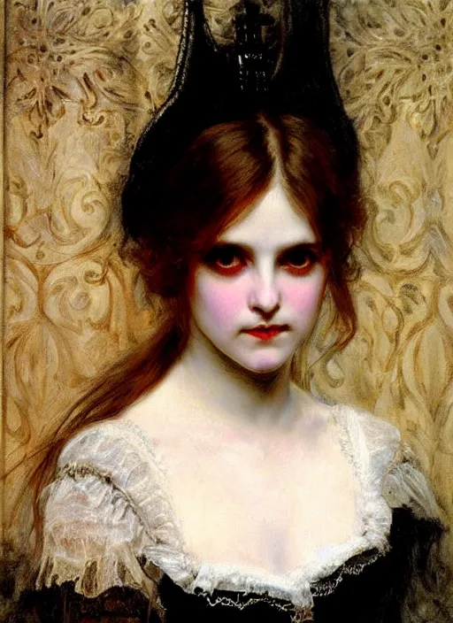 Prompt: gothic!! princess!! portrait. by william henry hunt * *, highly detailded