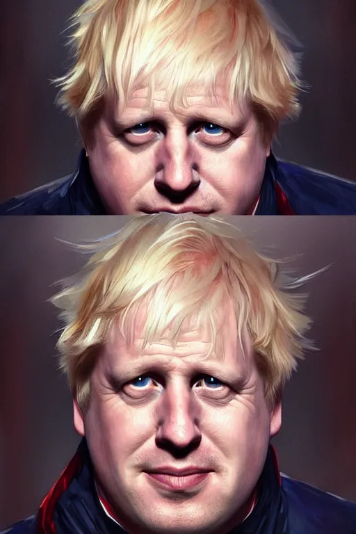 Image similar to Boris Johnson as Captain Great Britain, portrait, highly detailed, digital painting, artstation, concept art, smooth, sharp focus, soft volumetric lights, illustration, cinematic lighting, art by artgerm and greg rutkowski and alphonse mucha