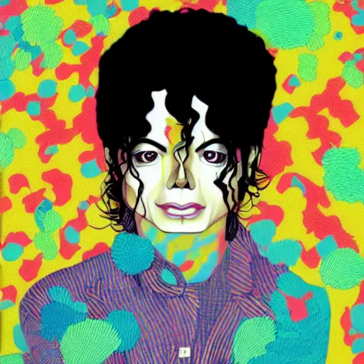 Image similar to a portrait of a michael jackson by inio asano, beeple and james jean, chiho aoshima color scheme