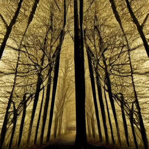 Image similar to a picture that does not show a human being, but is an optical illusion, but many recognize a human being in the structures. it could be trees that are such that the shape represents the shape of a human being.