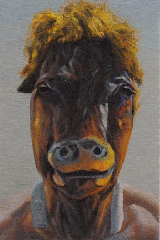 Image similar to key made out of beef, oil painting