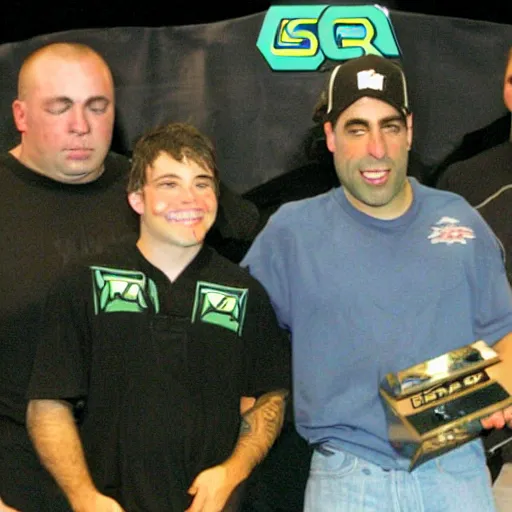 Prompt: joe rogan winning a halo 2 tournament, 2 0 0 6