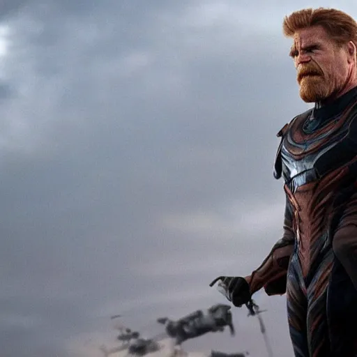 Image similar to willem defoe as thanos