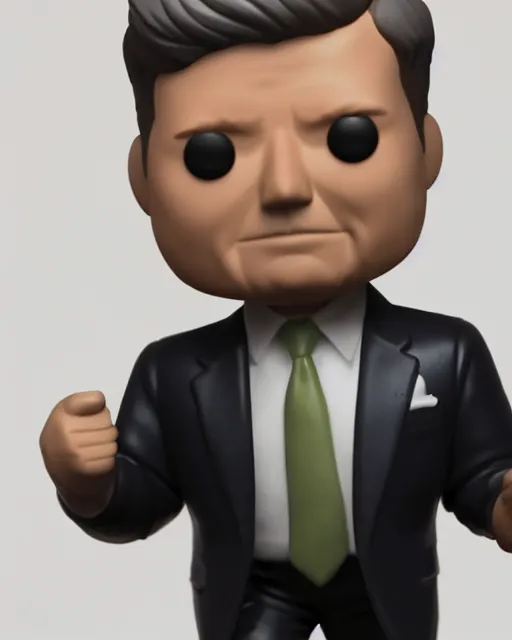 full body 3d render of john f kennedy as a funko pop, | Stable Diffusion