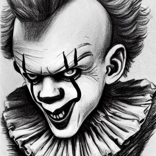 Learn How to Draw Pennywise Characters Step by Step  Drawing Tutorials