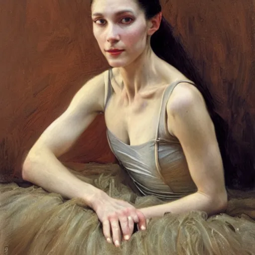 Image similar to portrait of a prima ballerina, by donato giancola and berthold woltze.