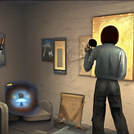 Image similar to bob ross in half life 2