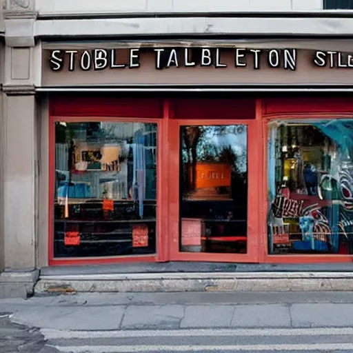 Image similar to a storefront sign saying'stable!!!! diffusion!!!! is the best!!! ', 4 k, 8 k