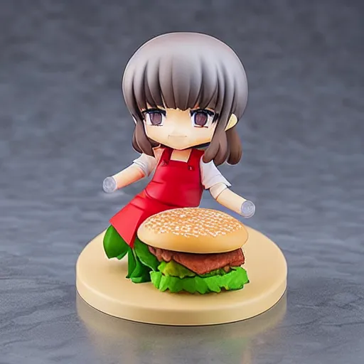 Image similar to hamburger, nendoroid, figurine, detailed product photo